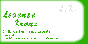 levente kraus business card